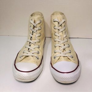 Chuck Taylor All Star High Top, Natural White, Women’s 8, Men’s 6